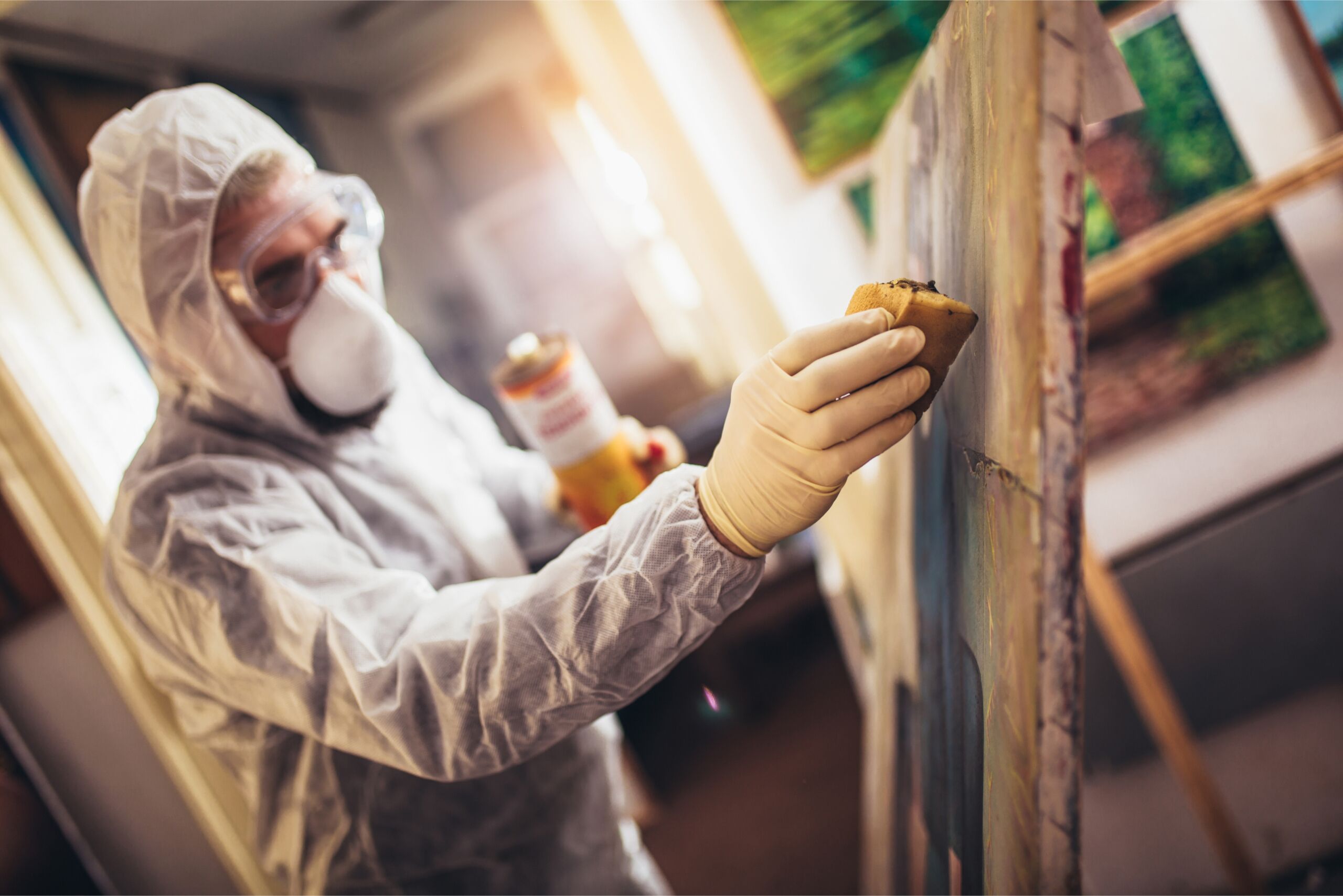 Chemical Management Single Man In Protective Wear