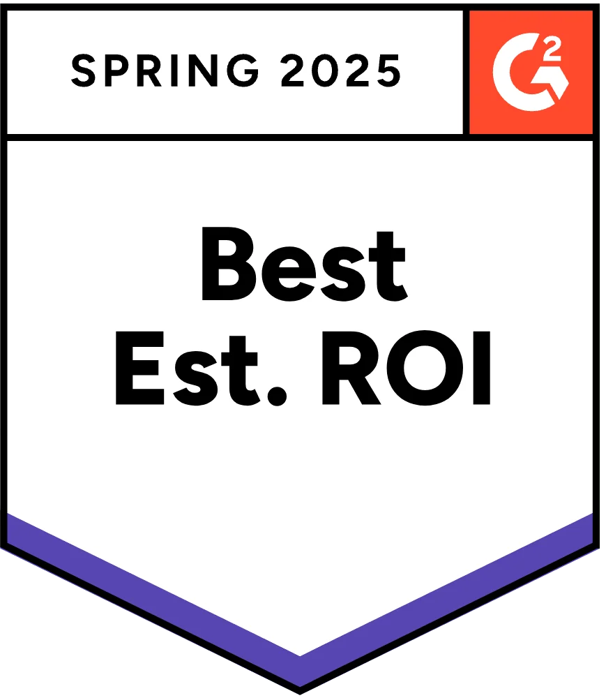 G2 best estimated return on investement 2025